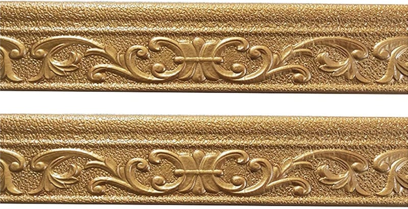 Glavatrix Flexible Foam Molding Trim, 181" x 3.1" Peel and Stick Crown Molding Wallpaper Border Self Adhesive 3D Wall Edging Lines Trim for Wall Edge, Ceilings, Countertops Home Decor (Copper) - Image 1